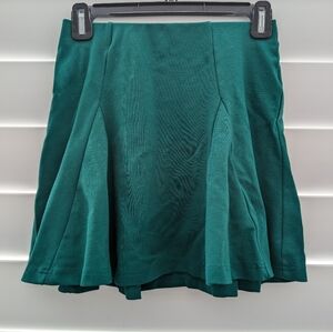 Forever 21 Green Pleated Mini Skater Skirt Size XS